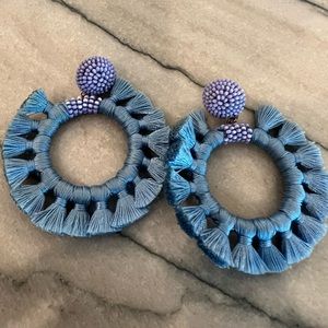 BaubleBar Tassel Hoop Earrings From Shopbop